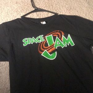 black SPACE JAM tee